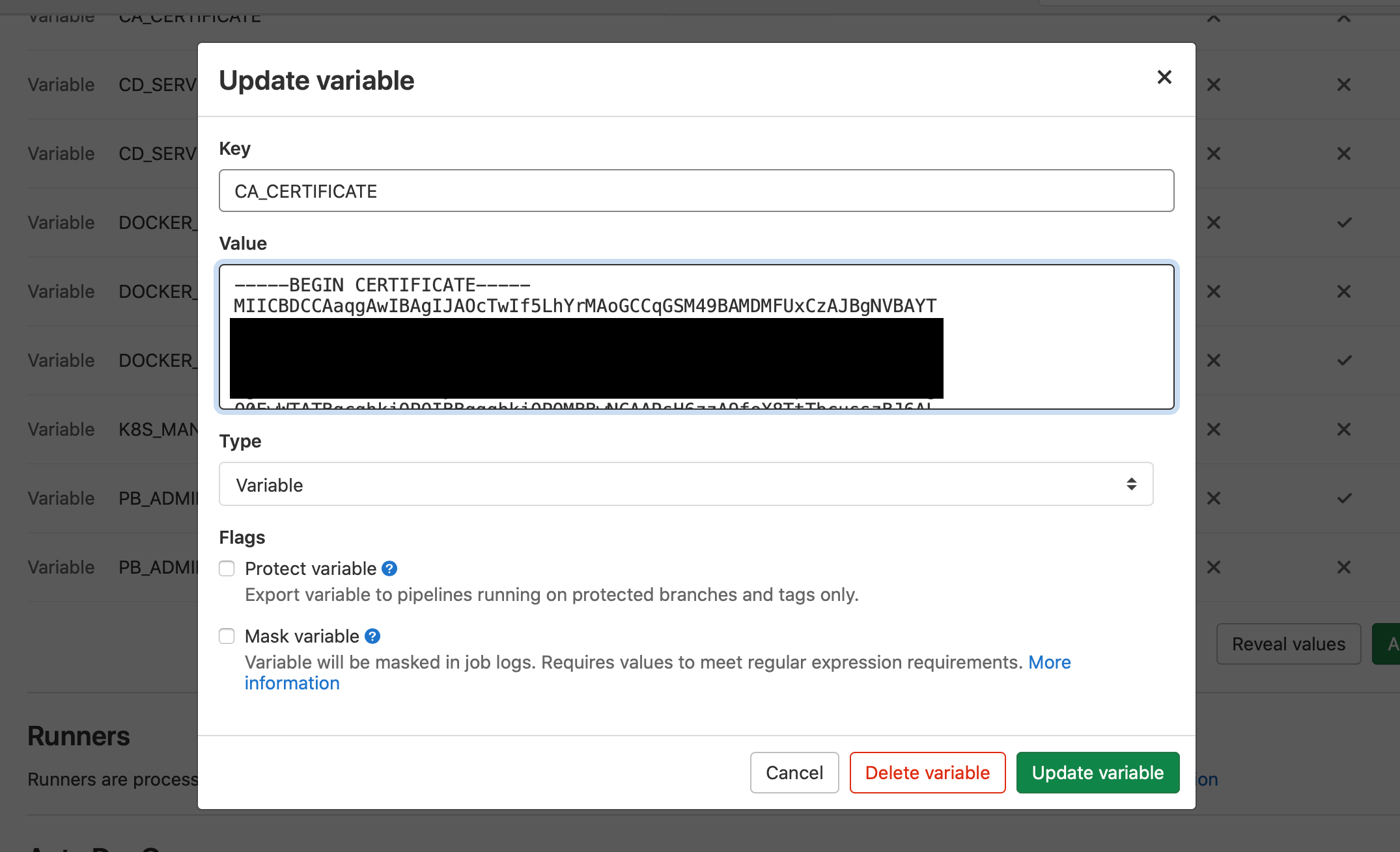 Gitlab CI – Add Environment Variable