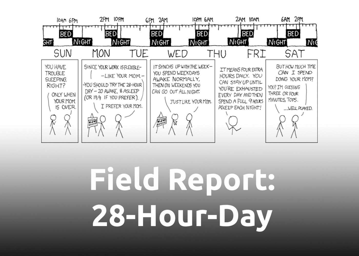 Field Report Testing the 28 Hour Day Sleep Schedule for One Week